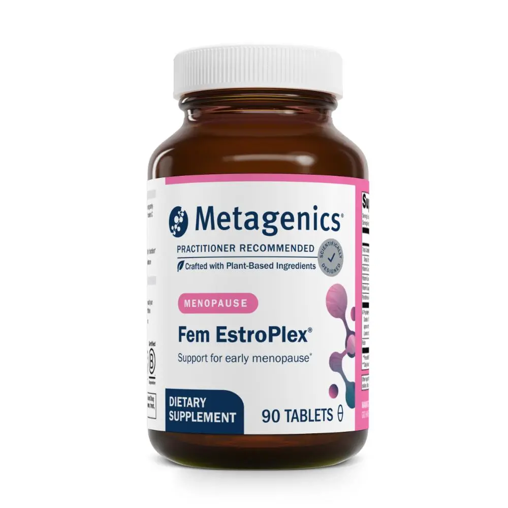 Metagenics Fem EstroPlex - Early Menopause Support Supplement - with Dandelion Root, Valerian Root, Stinging Nettle, Chasteberry & Motherwort - Supports Hormone Balance, Energy & Mood - 90 Tablets