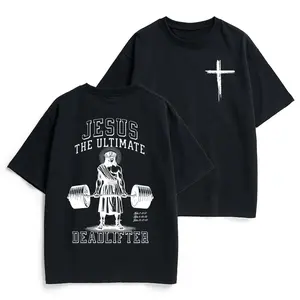 Jesus The Ultimate Deadlifter Christian Heavy Cotton T-Shirt