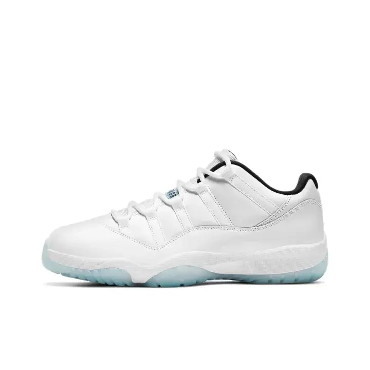 Non-Slip Shock Absorbing Unisex Low Top Sneakers, Full White Upper Icy Blue Clear Outsole | Popular Back To School Streetwear Shoes, Brand New With Original Shoe Box