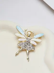 Elegant Three-Winged Girl Brooch, Unique Design Pin, High-End Versatile Fashion Accessory, Women's Jewelry, Stylish Lapel Pin