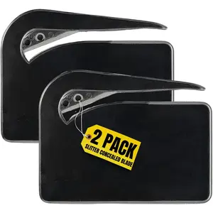 Letter Opener, Envelope Opener Slitter Concealed , Black 2 Pack