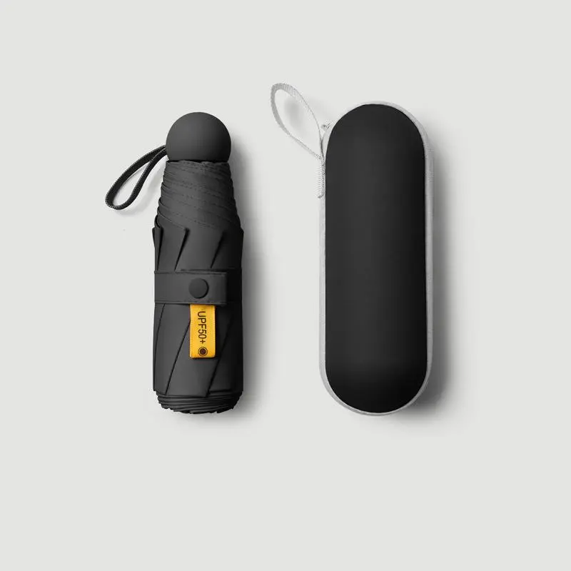 Travel Mini Umbrella with Case, Small Compact UV Sun Protection Umbrella, Lightweight Pocket Umbrella for Women & Kids & Men
