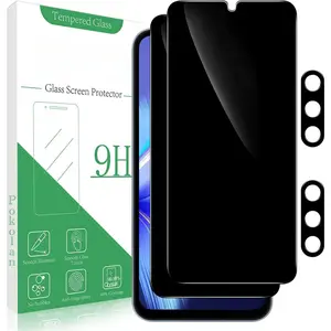 [2+2 Pack] for  Galaxy A16 5G  Screen Protector with Camera Lens Protecor, Anti Spy Private Tempered Glass Film, 9H Hardness, Case Friendly