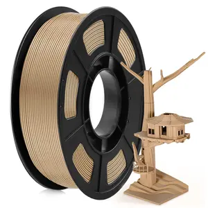 200g (0.44lbs) Wood PLA Filament 1.75mm ±0.03mm for FDM 3D Printers and Pens, DIY Halloween / Christmas Gift