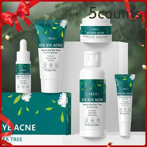 Tea Tree Facial Skin Care Kit, Comfort Oil Control Skin Soothing Skin Care Kit, Including Cleanser, Serum, Gel, Toner, Cream, Serum Set, Skin Care Sets