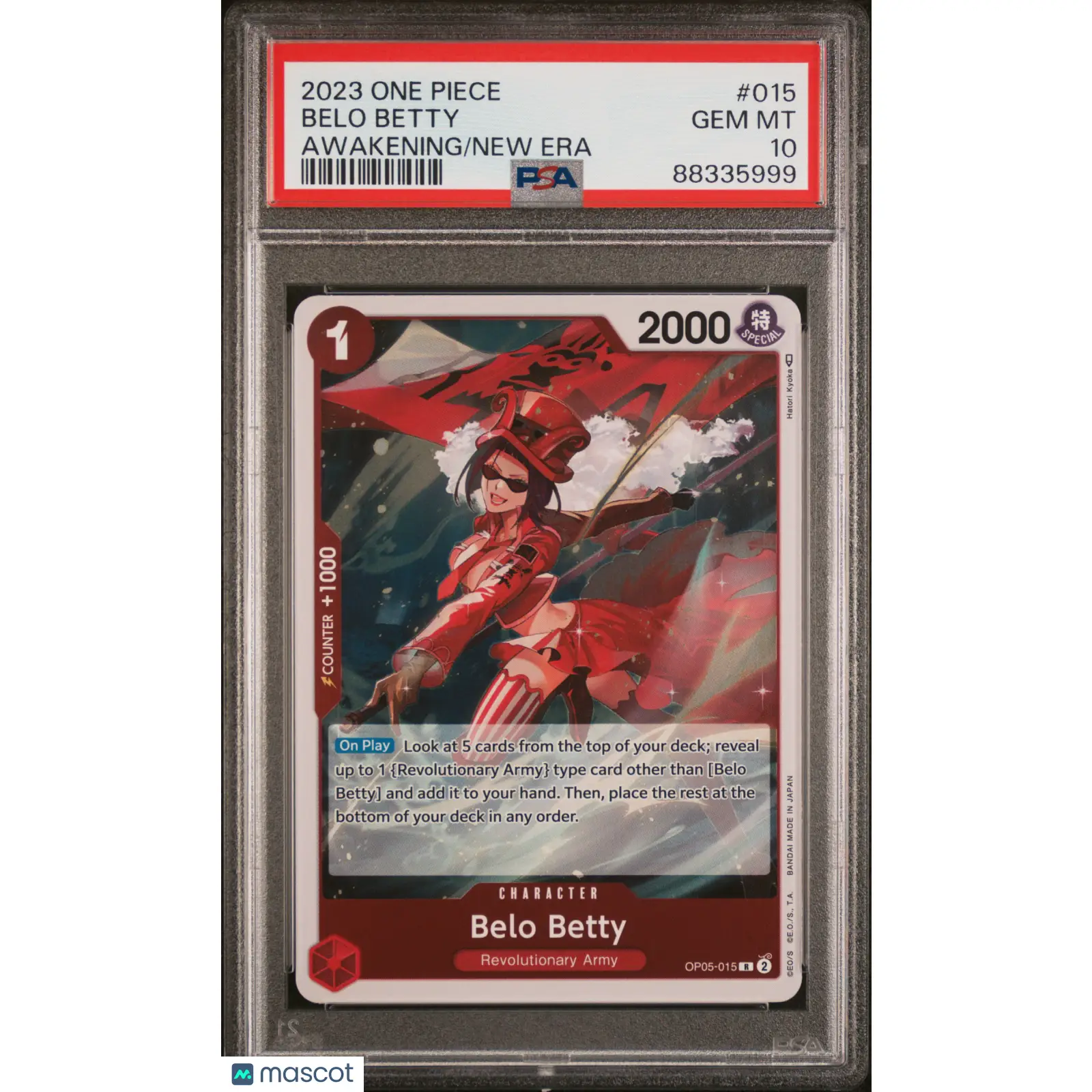 PSA 2023 One Piece Belo Betty #015 OP 05 Awakening of the New Era 10