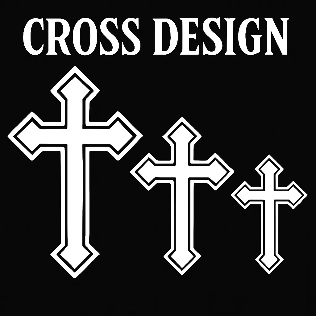 Cross Design (Vinyl Decal, For car or any compatible surface) Cross Design (Vinyl Decal, For car or any compatible surface)