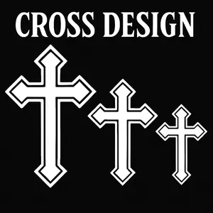 Cross Design (Vinyl Decal, For car or any compatible surface) Cross Design (Vinyl Decal, For car or any compatible surface)