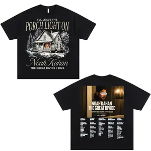 Graphic Noah Kahan The Great Divide Tour Cotton T Shirt - Unisex Oversized Streetwear Concert Music Merch - Gift For Fans