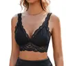 Avidlove Lightweight Lace Bralettes Womens Triangle Plunge Wireless Bras Camisole Tops Cami Strappy Thin Soft Nylon Floral Longline Adjustable Straps SpringStatements Womenswear