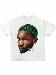 Round Neck T-Shirt, Hip Hop Singer Graphic Print, Casual Daily Wear, Versatile Streetwear Street Style, Perfect for Campus Life, Menswear