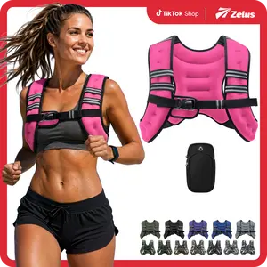 【DealsForYouDays】ZELUS Weighted Vest, 6/8/12/16/20/25/30lbs Rucking Vest with Detachable Phone Pouch, Reflective Stripes & Adjustable Straps | Exercise Equipment for Fitness Walking, Weight Training, Running & Outdoor Workouts | #TikTokShopDealsforYouDays