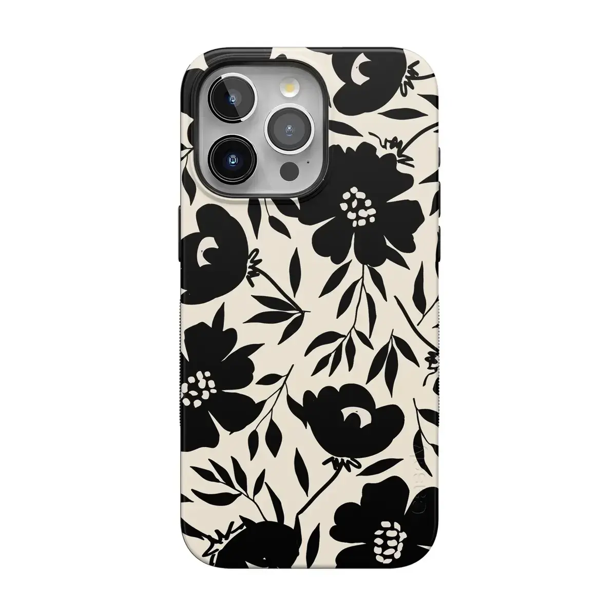 Casely iPhone 15 Pro Case | Dark Fantasy | Contrast Floral | Bold Protective Design | Compatible with MagSafe