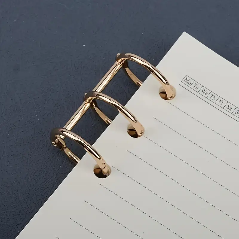 2pcs Durable Metal Binder with 3 Rings for Notebooks, Photo Albums, and DIY Projects