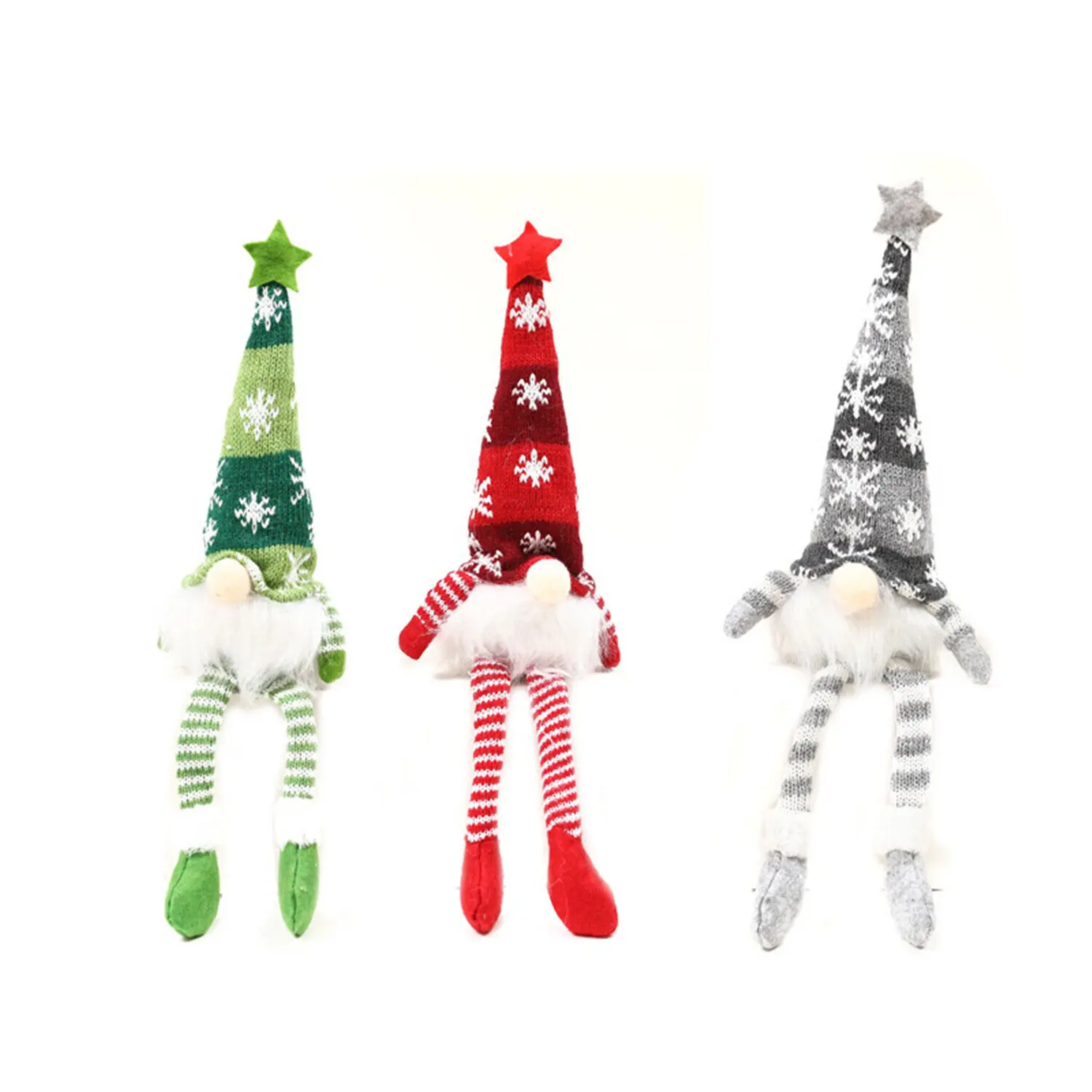 3 Pack Lighted Swedish Tomte Gnomes - 17.8" Plush Christmas Decorations for Festive Holiday Decor Does not apply