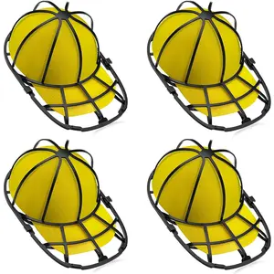 4 Pack Hat Washer for Baseball Cap Washer Cage for Washing Machine,Ball Cap Washing Frame Hat Cleaner Holder Protector for Dishwasher