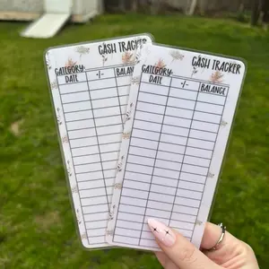 Flower cash tracker | Laminated | A6 Size