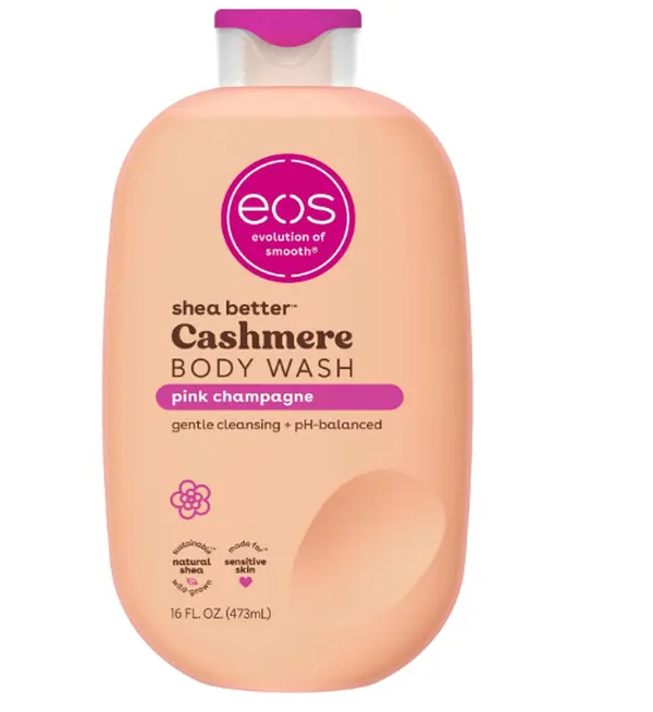eos Cashmere Body Wash- Pink Champagne, Creamy Gel, Shea Butter, 16 fl oz