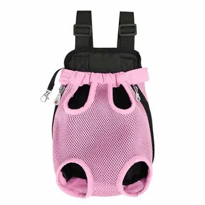 Dog Carrier Pink Legs Out Front Pet Carrier Backpack Comfortable Puppy Bag with Shoulder Strap and Sling for Travel Hiking Camping Outdoor