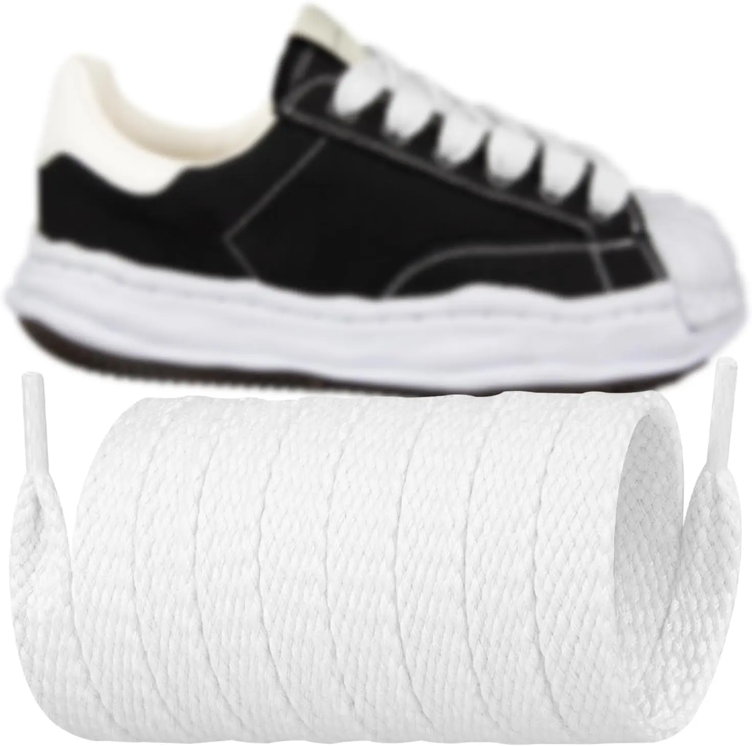 Shoelaces for Maison Mihara Yasuhiro Sneaker Replacement Shoes Flat  Laces Strings