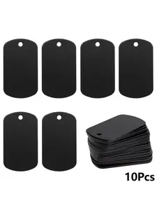 Stainless Steel Blank Labels Pressed Blanks 10 Packs, Durable Labeling Material, Ideal for Customization, High-Quality Stainless Steel