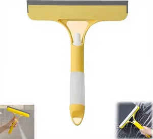 3 in 1 Window Cleaning Scraper, Squeegee and Scrubber with Spray, Multifunctional Household Cleaning Tool, Car Windshield Cleaner,Lightweight Silicone Microfiber Wipe