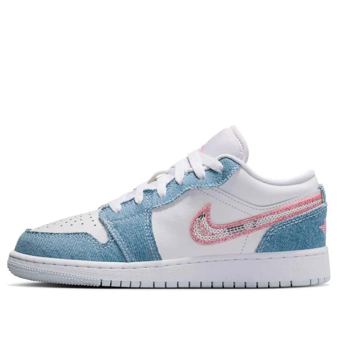 AIR JORDAN 1 Low SE 'Denim Sequin' Sports Sneaker, Style Code HQ2001-400 AIR JORDAN 1 Low SE 'Denim Sequin' Sports Sneaker, Style Code HQ2001-400