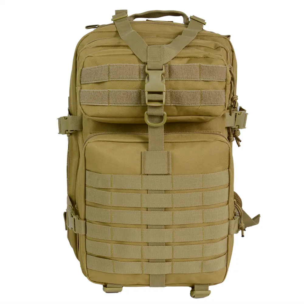 45L Outdoor Tactical Dual Shoulder Large 3P Backpack Wilderness Cycling Sports Backpack Travel Attack Camouflage