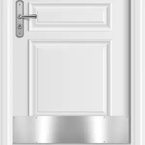 2 Pieces Aluminum Door Kick Plate for Decor, Protect Door From Kicking, 8 x 30 Inches, Grey Silver