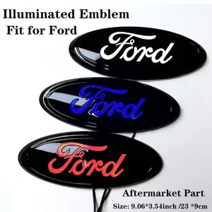 LED Grille & Rear Emblem Light - Wired, Fits Ford F150/Raptor/Edge/Explorer, Independent Brand Non-OEM Truck & Car Accessory 23*9cm / 9.06*3.54in