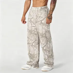 Cross-Border American Style Trendy Sports Pants Wide-Leg Straight Simple Casual Pants Fitness Loose Printed Casual Versatile Camouflage Streetwear Joggers
