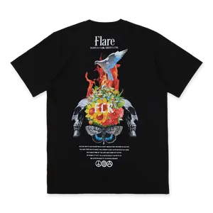 Moth To The Flame T Shirt Washed Black
