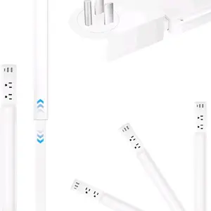 Eletrical Outlet Extender Stick, Vertical Power Socket Expander with 2 AC Outlets, USB-A,USB-C Ports,180° Rotating Wall Outlet Extender for Hard-to-Reach Extension Cord Extender Behind Sofa