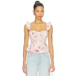 ASTR the Label Baylin Top in Pink Floral