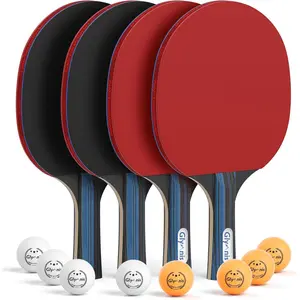 Ping Pong Paddles Set Table Tennis Rackets with Balls, Storage Case for Indoor Outdoor Table Tennis Paddle Game Accessories