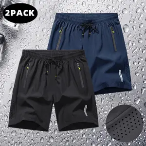 Pack of 1 or 2 men’s summer sports shorts—casual shorts with an elastic waistband and drawstring, zippered pockets for a more secure fit. Suitable for sports, casual wear, fitness, training, and outdoor hiking. Tropical Motocross Wetsuit Menswear