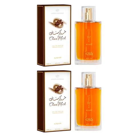 Al Rehab Choco Musk Unisex Eau De Parfum 2-Pack (1.65 fl.oz/50mL Each) for Adults, Arabian Perfumes with Cacao, Vanilla, Cinnamon, Aromatic Woody Fragrance & Amber, Sweet Gourmand Scent