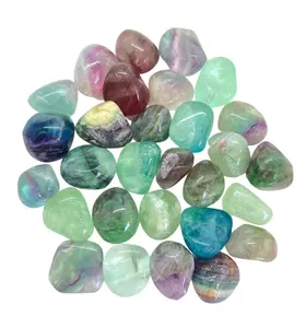 Rainbow Fluorite Tumbled Stone - Polished Natural Fluorite Crystal Grade B