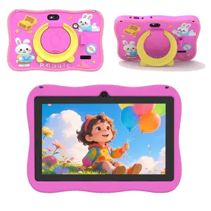 7.0 Inch Kids Learning Tablet with Protective Case, 4GB RAM 64GB ROM, HD IPS 1280x800 Display, Dual Camera WiFi, Eye Protection for Children