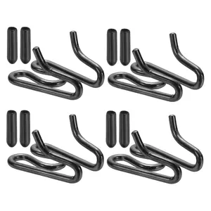 PETAXCELL Dog Collar Extra Links, Prong Collar for Pets Stainless Steel Pinch Dog Training Collar Round Head 3.3mm, (Black, 4sets)/ Intended for Small / Medium / Large Dogs Training