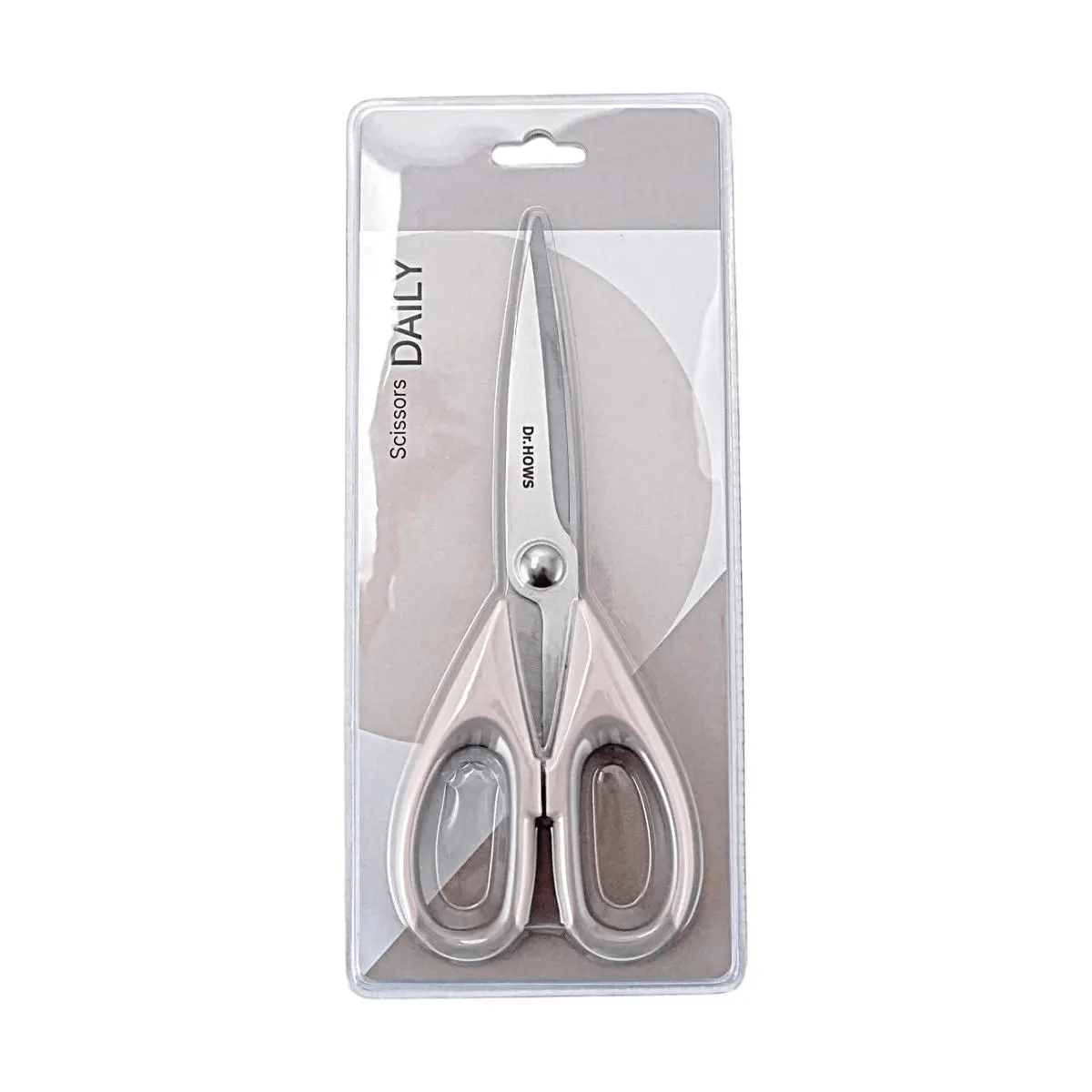 Dr. Hows Korean Daily Kitchen Scissors - Light Beige, Ergonomic Design, Food Safe, Easy Clean