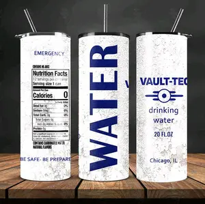Fallout VAULT-TEC Pure Water Tumbler from 20.oz Customize Your City, personalized - Wasteland wanderer - Vault Dweller Survivor Sip