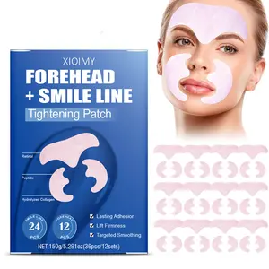 36pcs Hydrolyzed Collagen Peptide & Retinol Multi-Functional Moisturizing Firming Patches, Mask, Forehead, Smooths Skin Texture, Hydrates & Tightens