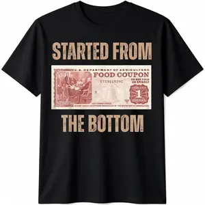 Cotton Short Sleeve Started From Food Stamp Amounts In Each State The Bottom T-Shirt For Men Women