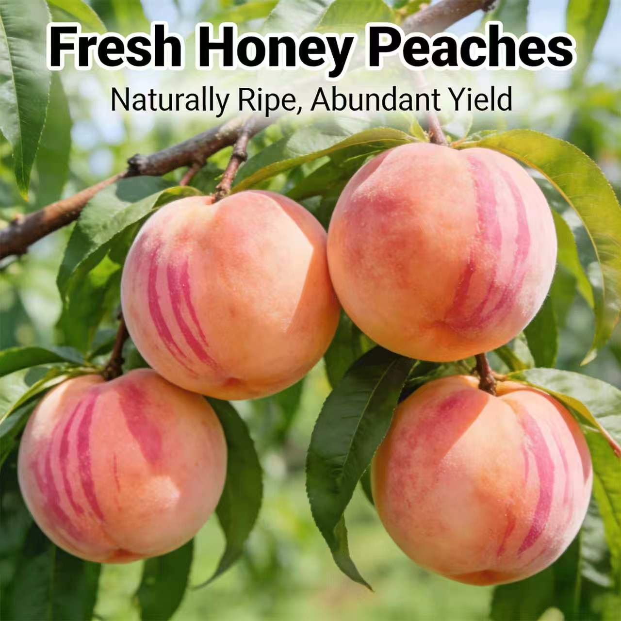 Sweet Honey Peach Tree Sapling | Homegrown Fruit | Self-Fertile Variety | Strong Root System | Ideal for Backyard Gardens & Outdoor Planting | Easy to Care For | Suitable for Gardeners & Beginners Alike