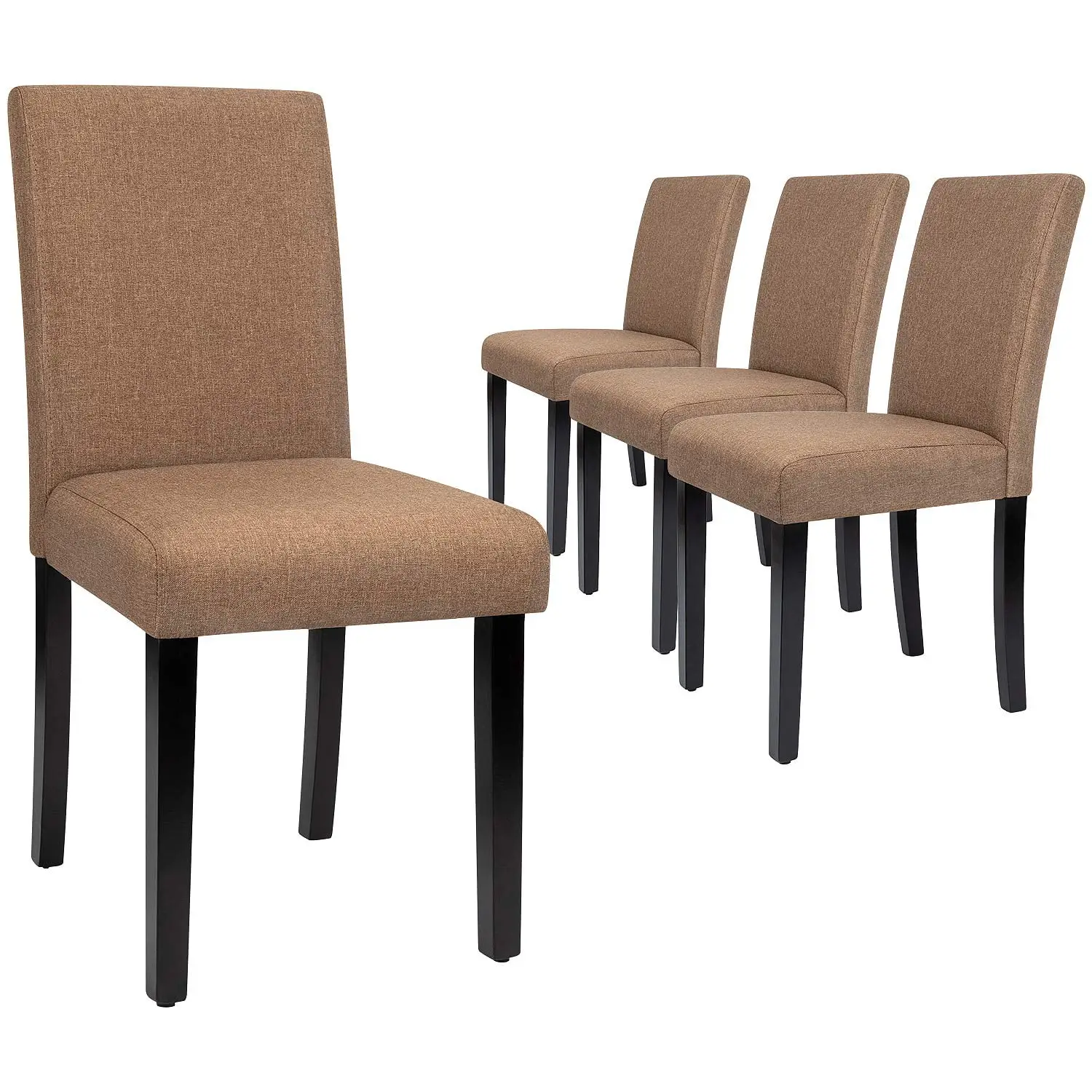 HOMALL Set of 4 Modern Upholstered Dining Chairs with Wood Legs