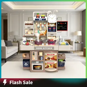 Pretend Play Kitchen Set | Large Interactive Toy Kitchen with Realistic Cooking Accessories & Sounds | Educational Role Play for Toddlers & Kids | Perfect Gift for Boys & Girls | Develops Imagination & Motor Skills miniature things