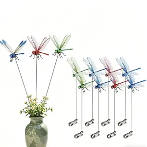 3D Dragonfly Clip-On Bug Repellent Outdoor Accessory, Wind-Activated Fluttering, Natural Fly Repellent for Hats, Bags, Plant Pots, No Spray Needed, Effective Garden Decoration