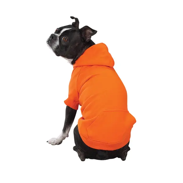 Small Pet Poly-Cotton Basic Hoodie - 212 MAIN US2101, XL Size, Orange Color, Small Pet Clothes
