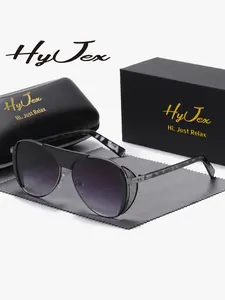 HyJex 1 Piece Unisex Artistic Modeling Full Frame Sunglasses Trendy Stylish Frog Frame Sunglasses UV400